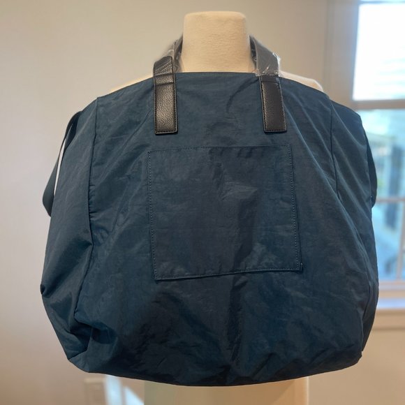 Free People Nwot Holms Recycled Reversible Nylon Tote In Midnight Blue - Picture 4 of 7